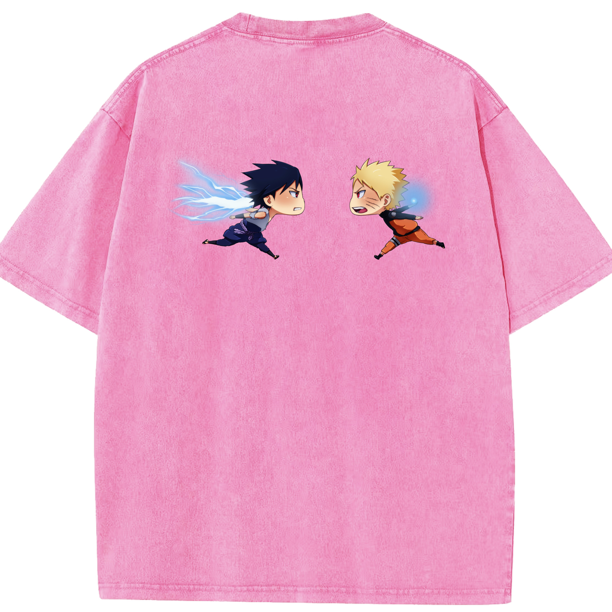 （画像用） NARUTO -ナルト- うずまき ナルト Uzumaki Naruto 綿100% ヴィンテージ風 半袖Tシャツ（背面プリント）